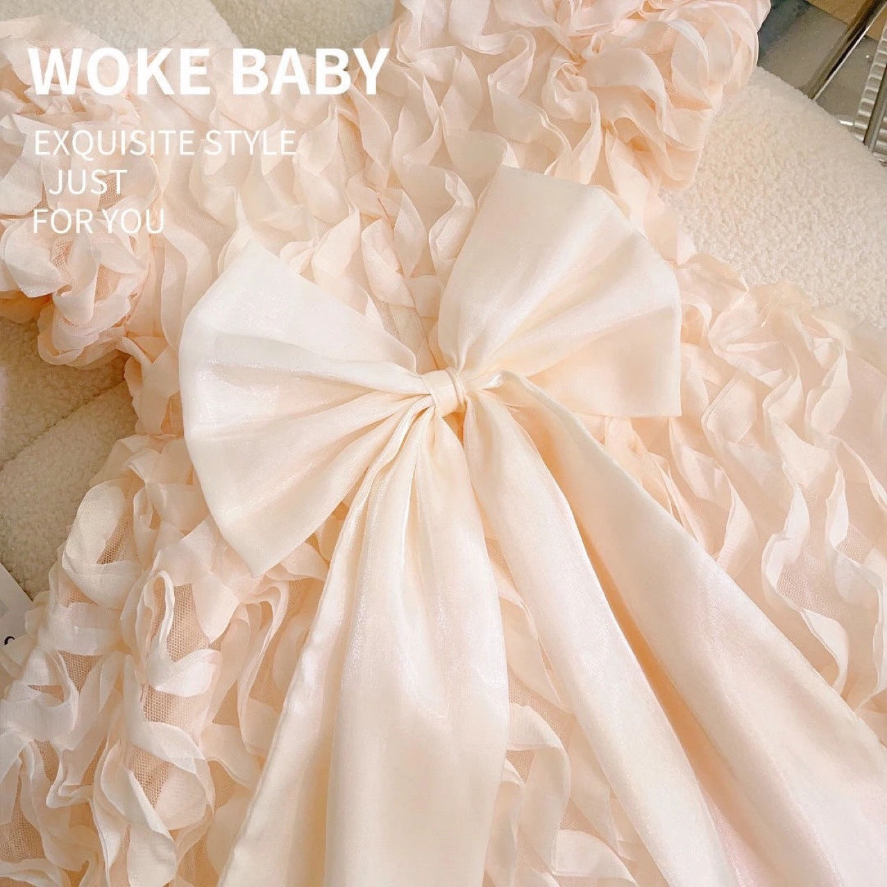Foreign Trade Girls' Dresses, Summer Wear, 2026 New Stylish Children's Formal Dresses, Little Girls' Puff Sleeve Princess Dresses