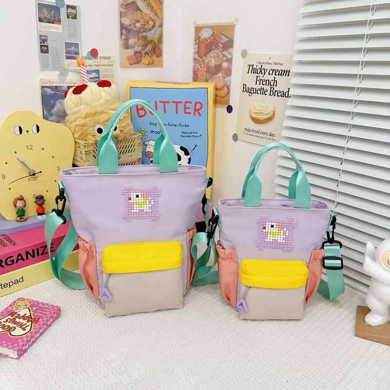 Parent-child Color Crossbody Bag Internet Popular Outdoor Sports Shoulder Bag Creative Practical Travel All-match Mother Children's Bag
