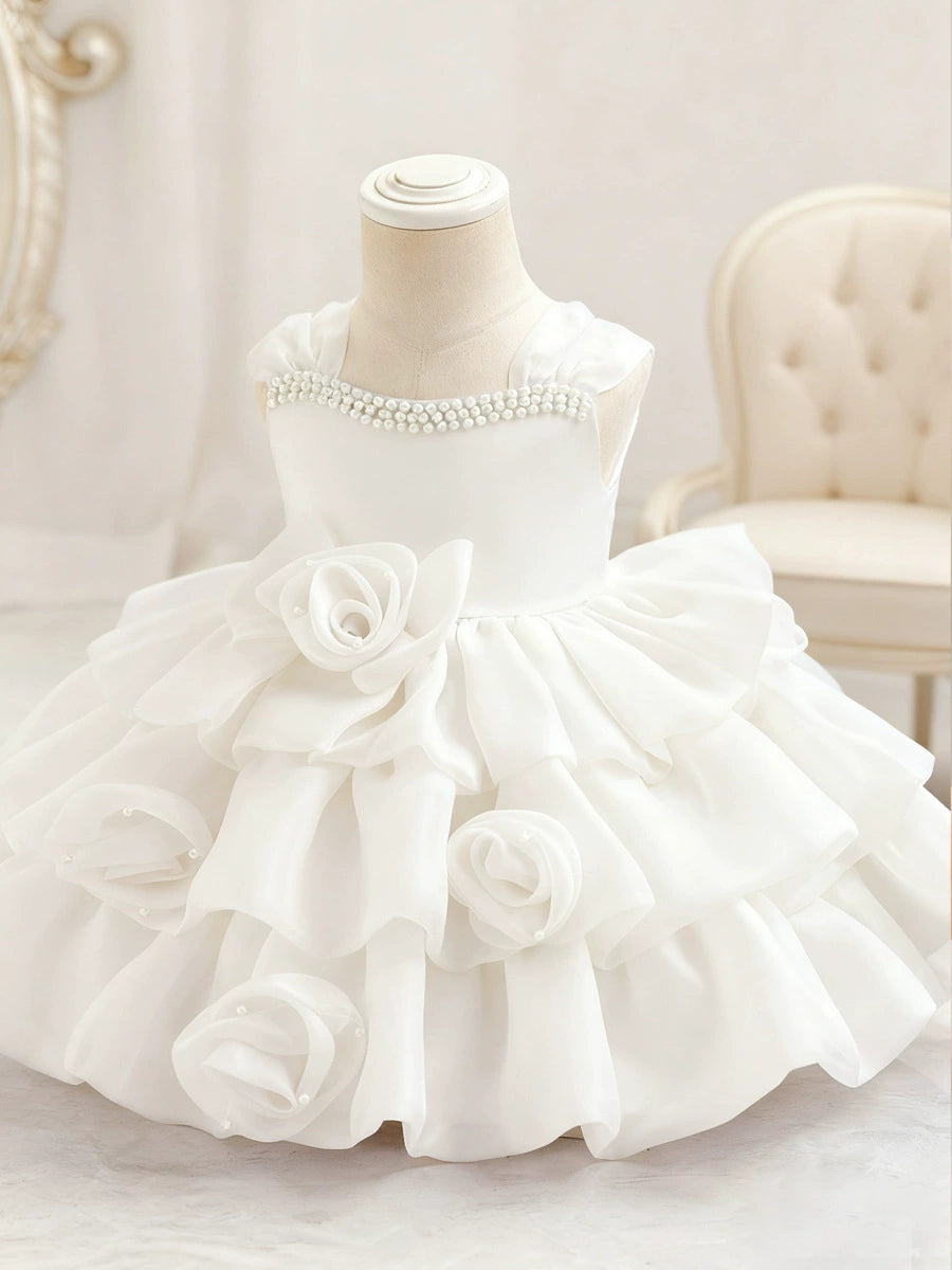 Girls' Princess Skirt Cross-border Western-style High-end Party Performance Clothing Small and Medium-sized Children's Pontoon Skirt Baby Children's Clothing Children's Dress