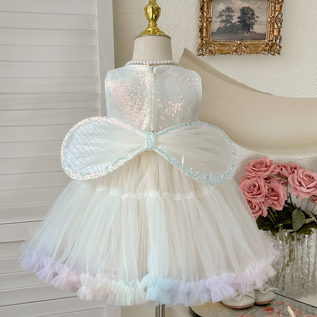 Disney-Inspired Enchanted Butterfly Fairy Dress - Girls' 2025 Birthday Gauze Gown