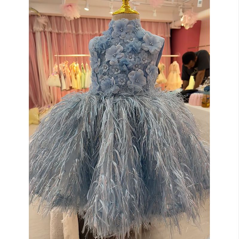 Girls' Dress Stage Hepburn Style 2026 New Princess Dress Piano Performance Outfit Host Light Luxury Runway Show