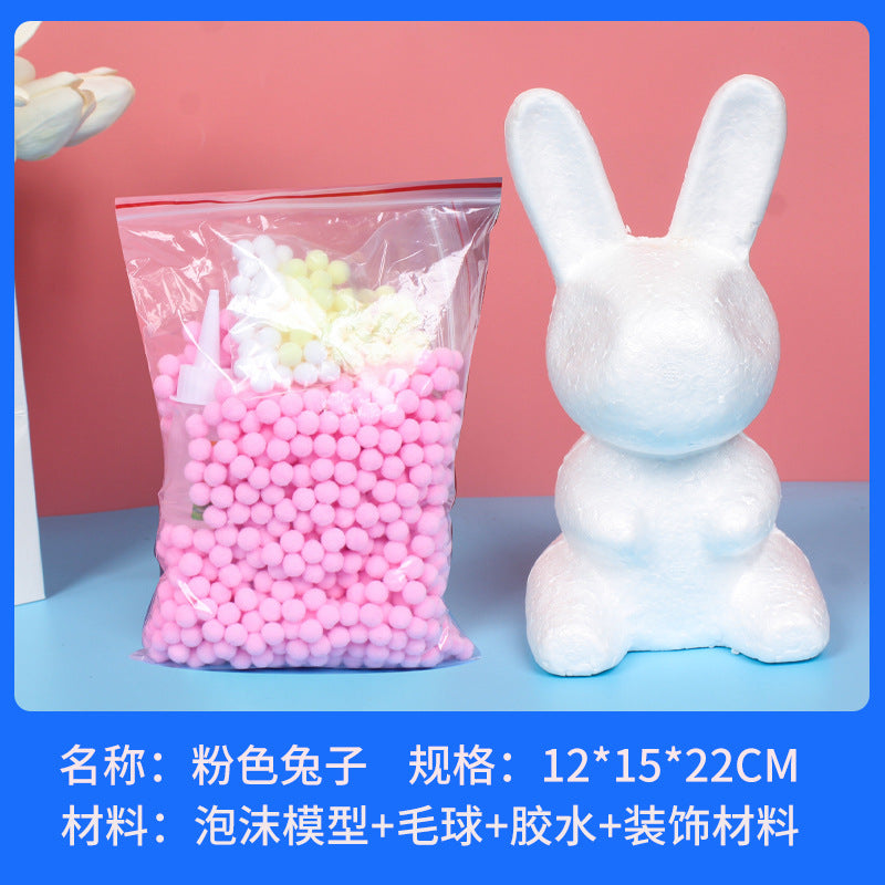 Fur Ball Bunny High School Autumn Festival Kids' Creative DIY Handmade Material Package
