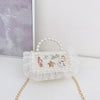 New Pearl Bow Little Fragrance Mini Girls Princess Pearl Handheld Crossbody Accessories Bags Wholesale