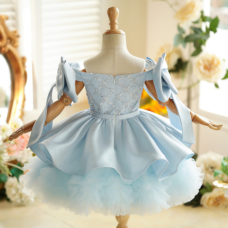 Children's Dress Princess Dress Birthday Evening Dress Piano Performance Dress Girls' Dress Host One Year Old Dress