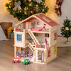 Children's Play House Kitchen Toy House Doll House Artificial House Castle House Wooden Birthday Gift for Boys and Girls