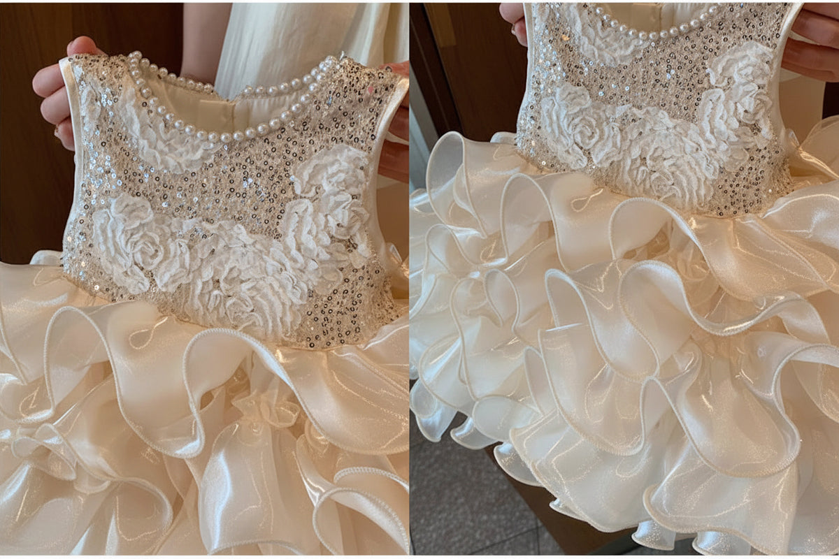 Enchanted Princess Summer Gala Dress - 2025 Disney-Inspired Birthday & Performance Gown for Girls