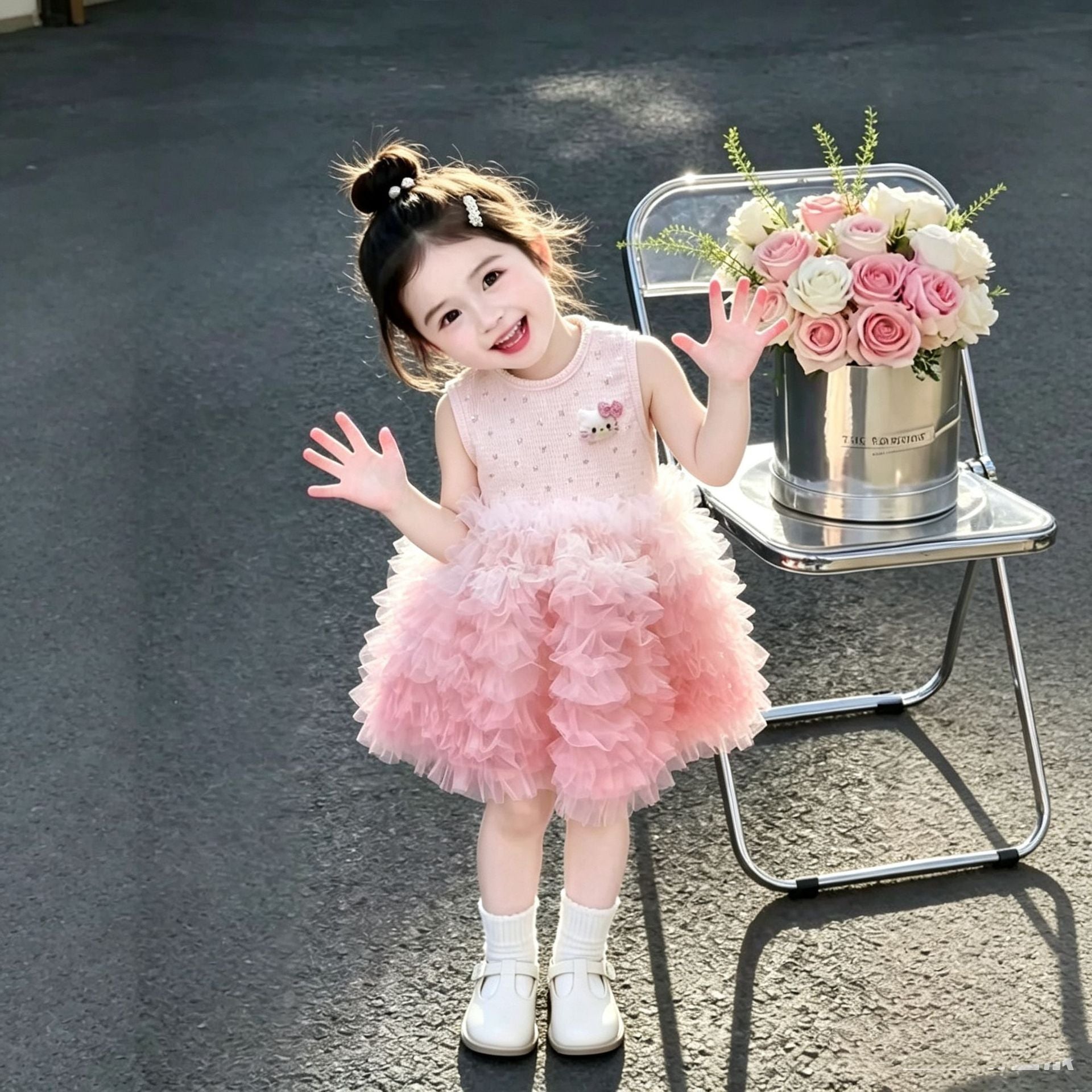 Disney-Inspired Enchanted Mesh Summer Dress for Baby Girls - 2026 Collection