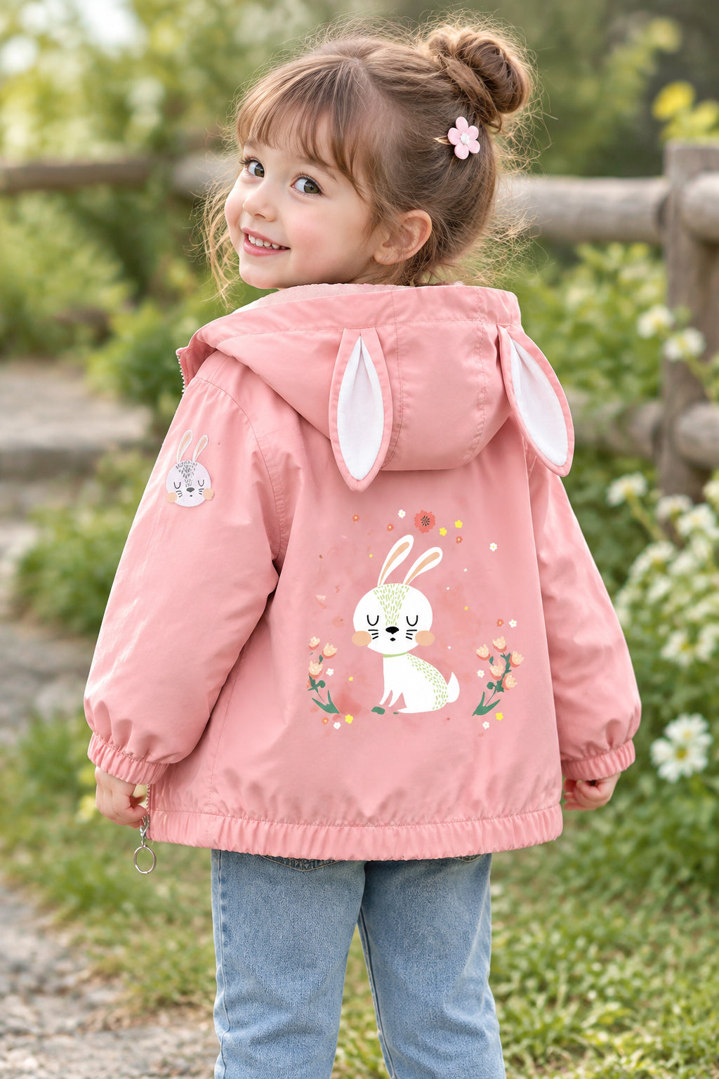 2023 Autumn New girls' coat children's windbreaker jacket baby girls' casual cardigan girls' hooded top