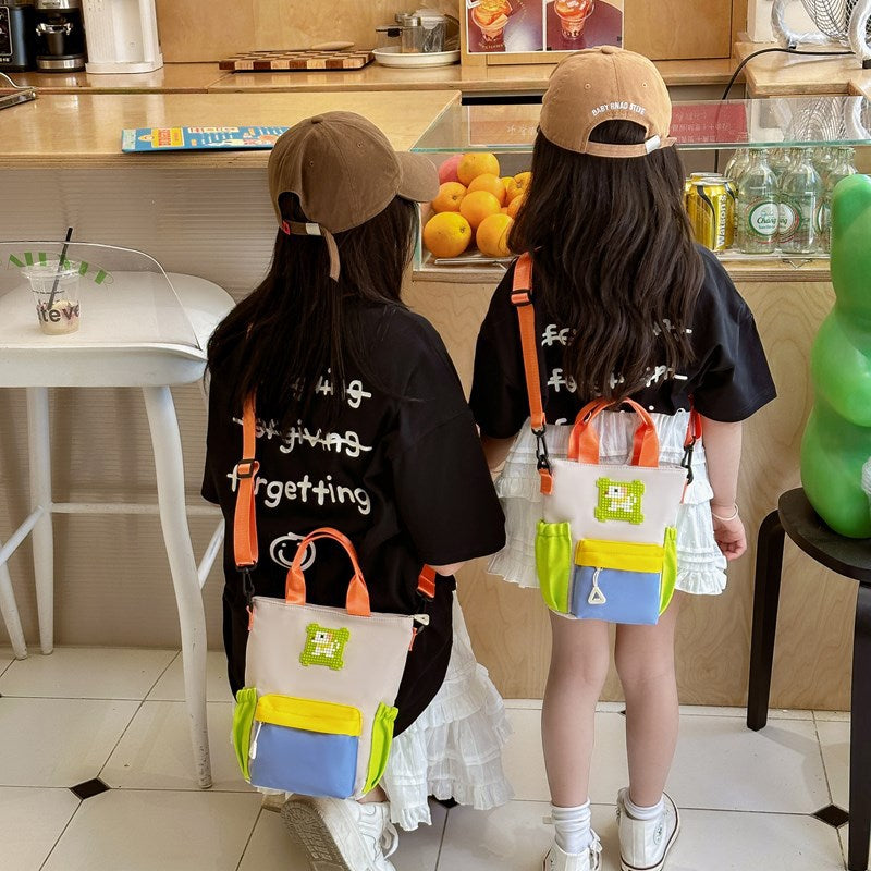 Parent-child Color Crossbody Bag Internet Popular Outdoor Sports Shoulder Bag Creative Practical Travel All-match Mother Children's Bag