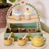 Wooden Simulation Double-Layer Portable Dessert Cake Stand - Children's Play House Afternoon Tea Set