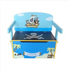 Pirate theme children's toy cabinet lively blue and yellow color storage cabinet