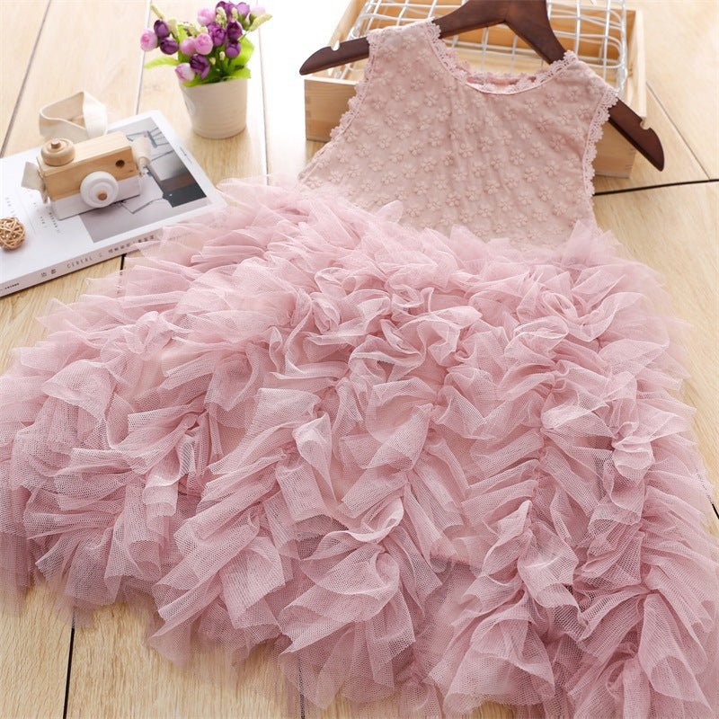 Princess Dress for Girls, Fluffy Tulle Summer 2026 New Style Cake Dress, Stylish Children's Baby Dress, Super Fairy-Like Tulle Dress