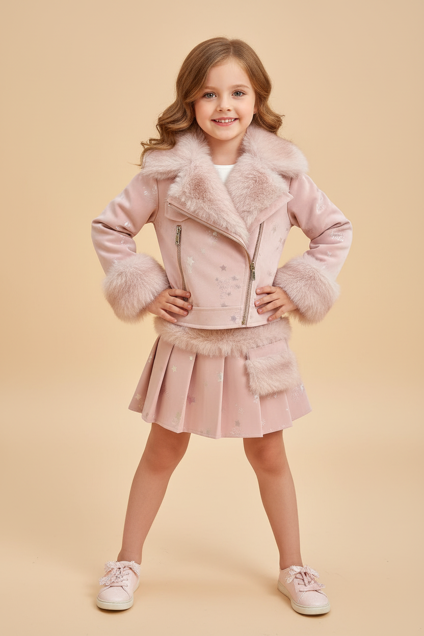 Thickened Jacket Pleated Skirt Two-Piece Set
