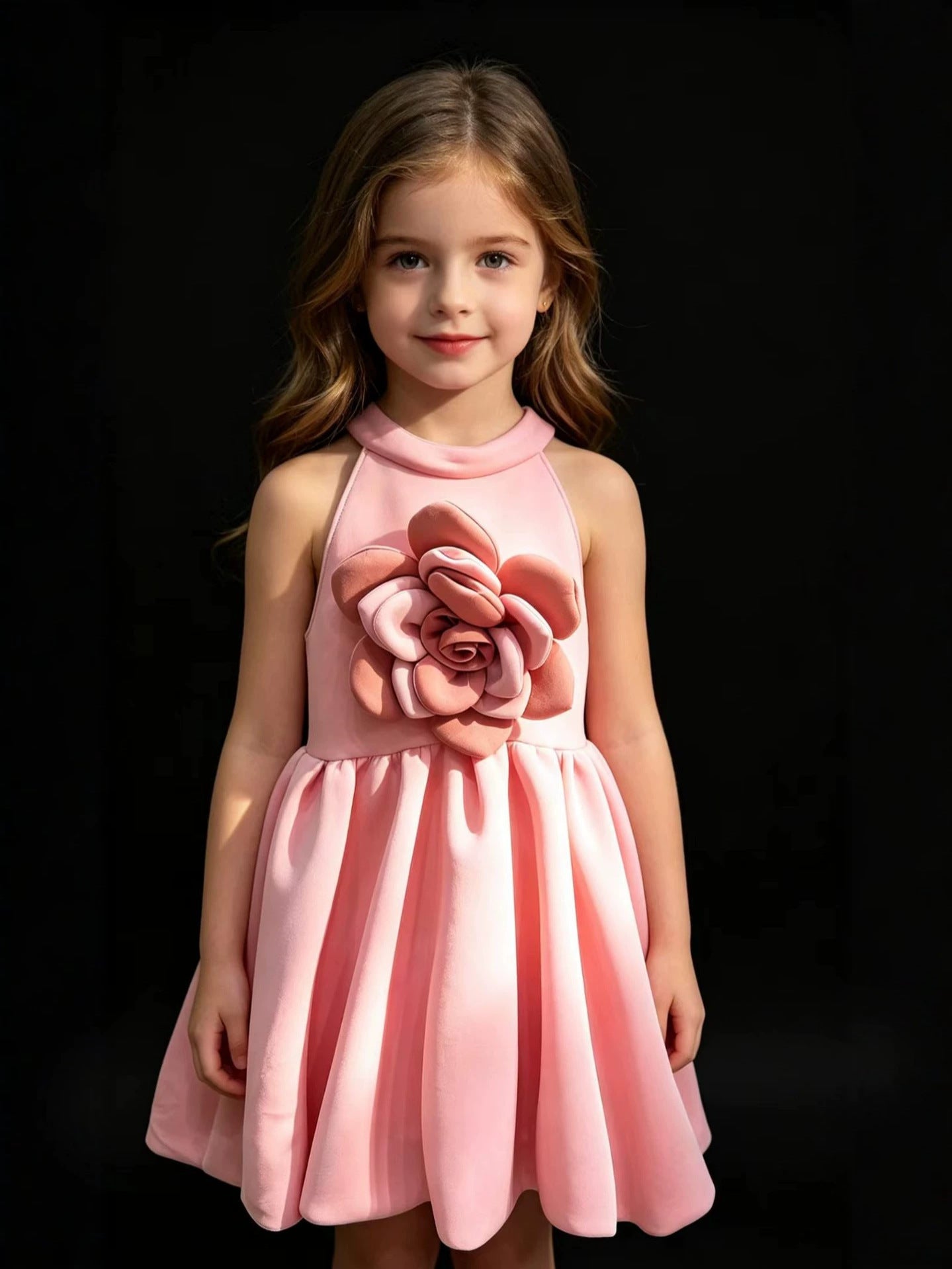 Disney-Inspired Enchanted Pink Floral Princess Dress for Baby Girls - Perfect Birthday & Flower Girl Attire