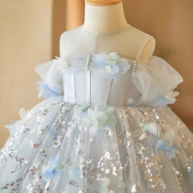 Disney-Inspired Enchanted Spring Princess Dress for Piano Recitals and Special Occasions