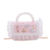 New Pearl Bow Little Fragrance Mini Girls Princess Pearl Handheld Crossbody Accessories Bags Wholesale