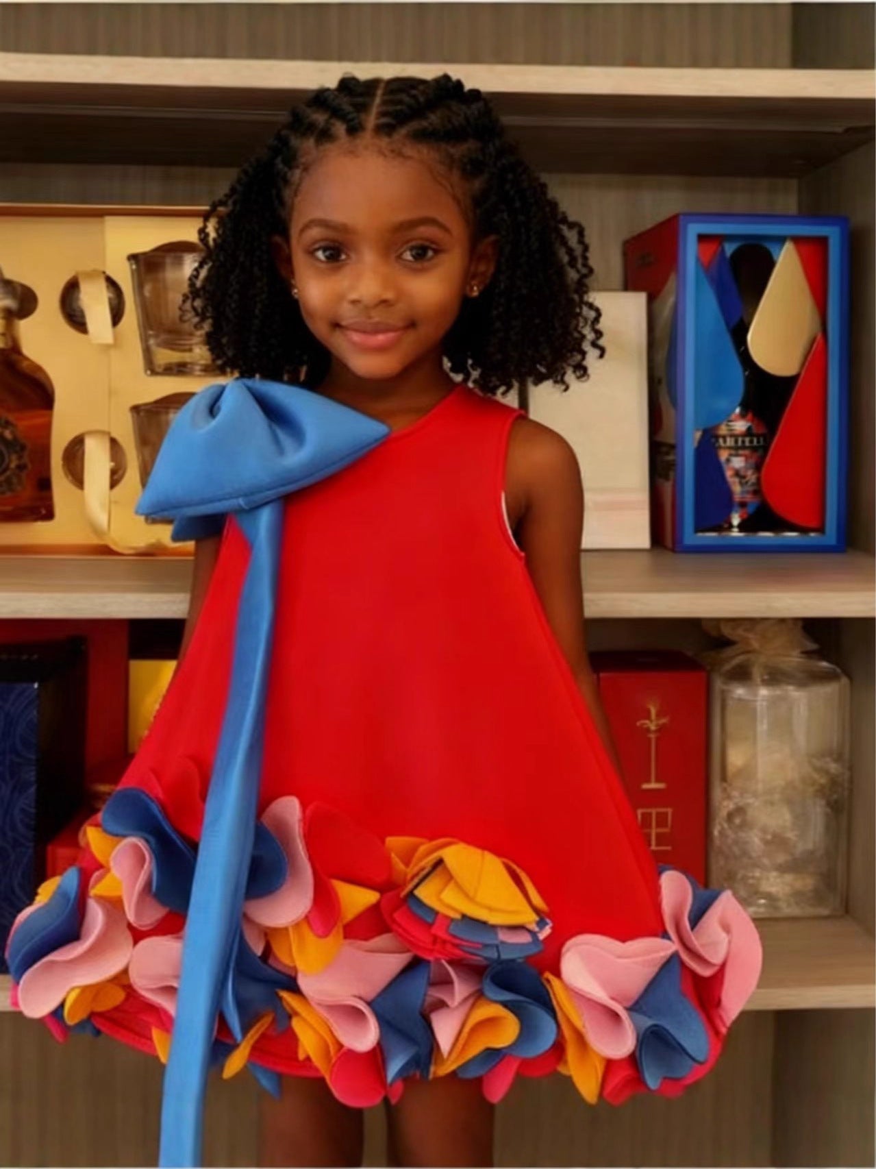 Cross-Border Children's Dress Dopamine Vest Dress Bow Spring and Summer Birthday Dress Fashionable Sweet Girl