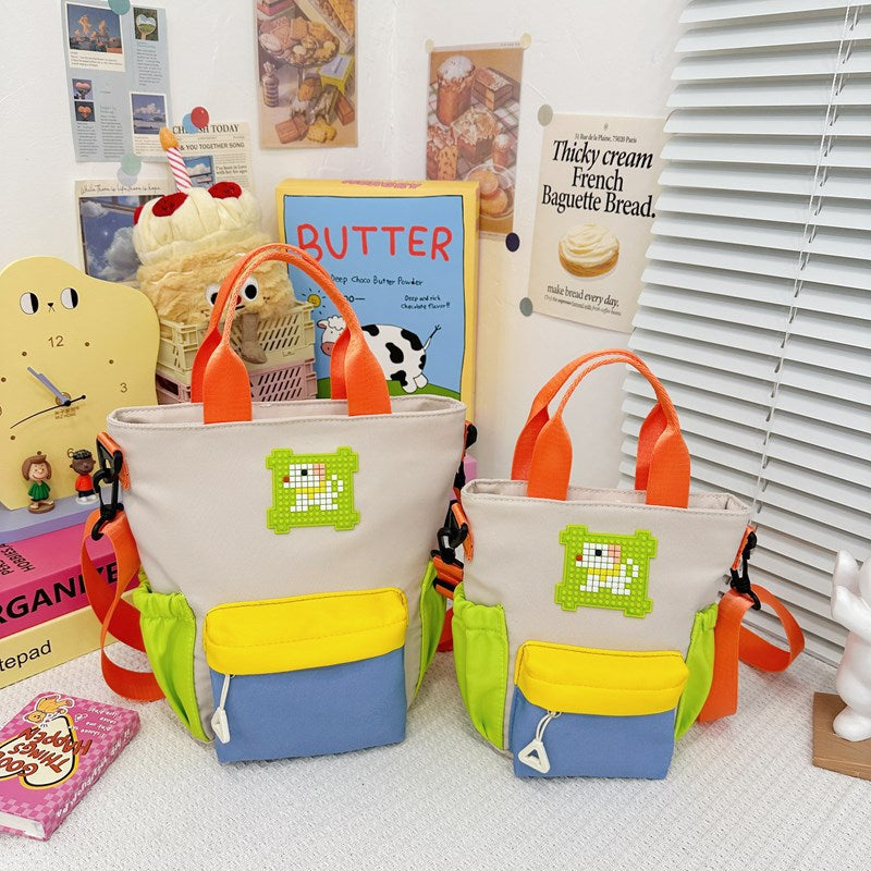 Parent-child Color Crossbody Bag Internet Popular Outdoor Sports Shoulder Bag Creative Practical Travel All-match Mother Children's Bag
