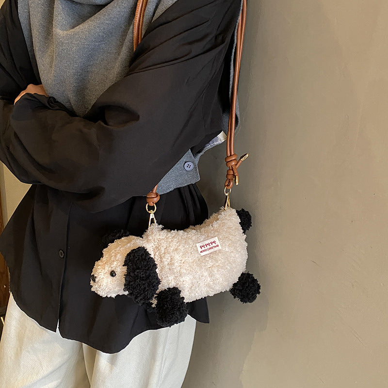 Ins Cute Kidsren's Bag Plush Puppy Crossbody Bag Girls Family Coin Crossbody Bag Princess Lipstick Bag Trendy