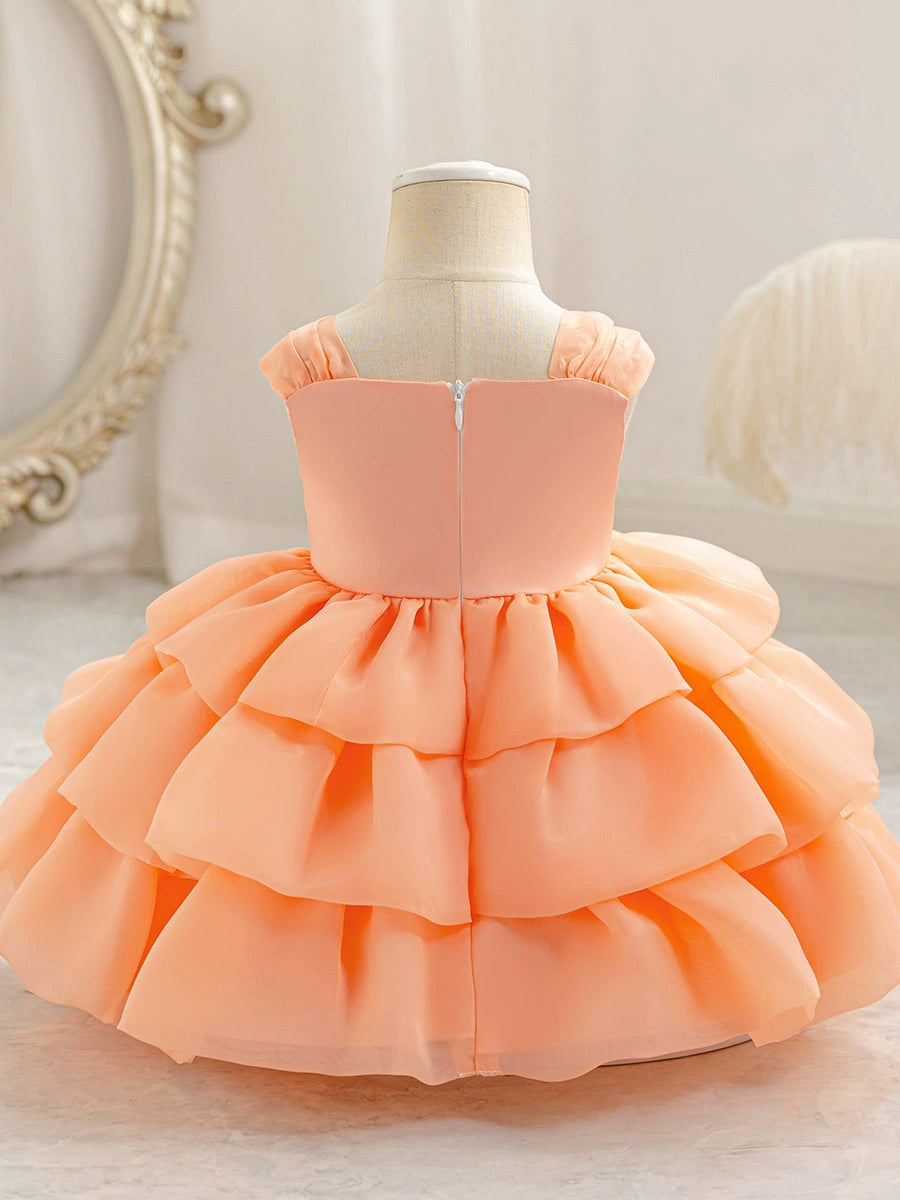 Girls' Princess Skirt Cross-border Western-style High-end Party Performance Clothing Small and Medium-sized Children's Pontoon Skirt Baby Children's Clothing Children's Dress