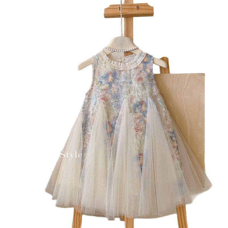 Girls' Dress Summer 2026 New Style Children's Fashionable Mesh Princess Dress Baby Girl Summer Dress