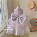 Enchanted Summer Dreams: Girls' Mesh Patchwork Suspender Dress - Disney-Inspired Korean Style