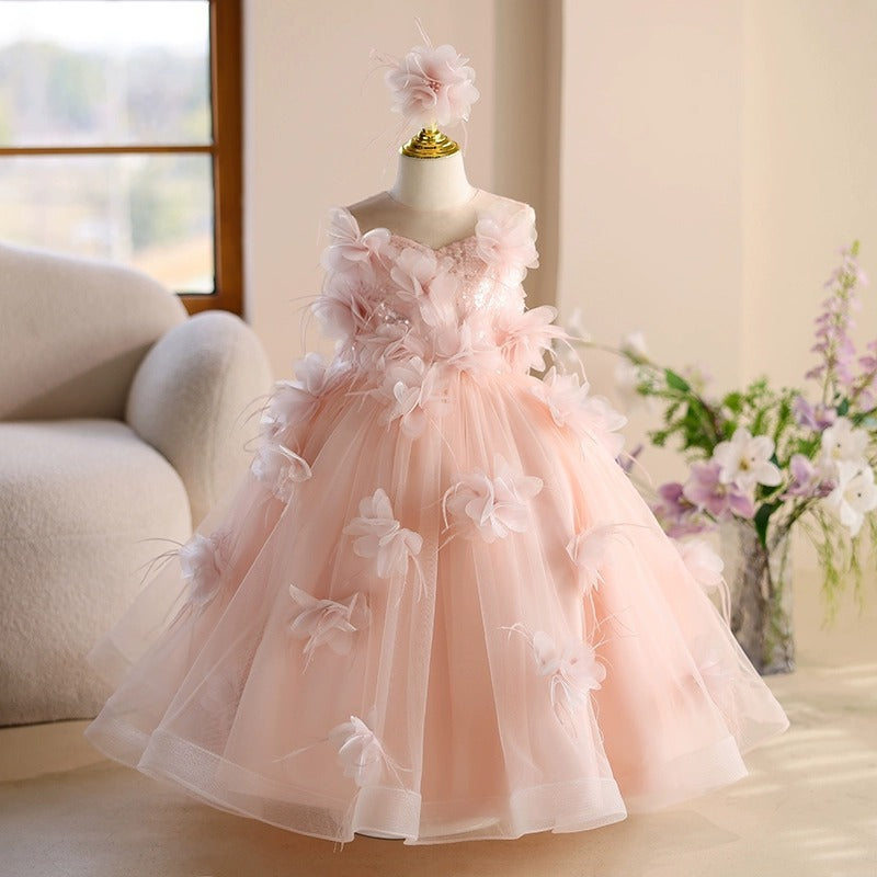 Enchanted Princess Birthday & Performance Gown for Little Girls