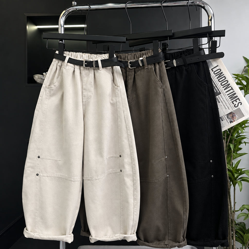 New Spring and Autumn Children's Casual Pants, Fashionable Loose Versatile Korean Style Scythe Pants L