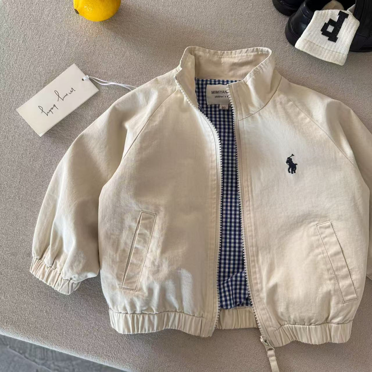 Children's Jacket 2026 Spring Collection Boys' Trendy Embroidered Jacket Toddler Top Big Kids Spring and Autumn Shirt