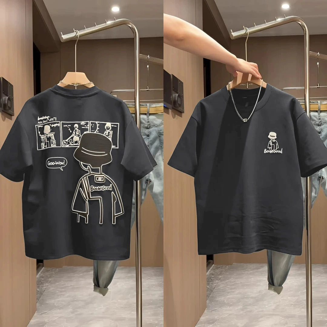 100% Pure Cotton Children's T-Shirt Short-Sleeve Export Quality New Spring and Summer Style for Older Boys Summer Half-Sleeve Top Trendy T-Shirt