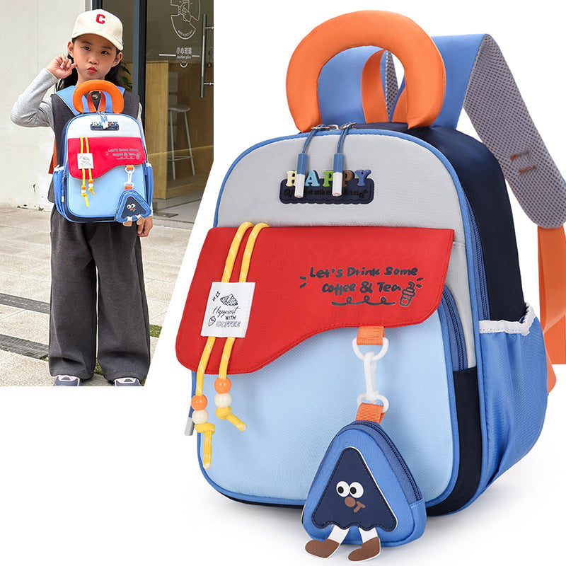 Children's Schoolbags New Style Cute Cartoon Backpacks for Boys and Girls Aged 3-6 Years Old Lightweight Weight-Reducing Backpacks Kindergarten Schoolbags