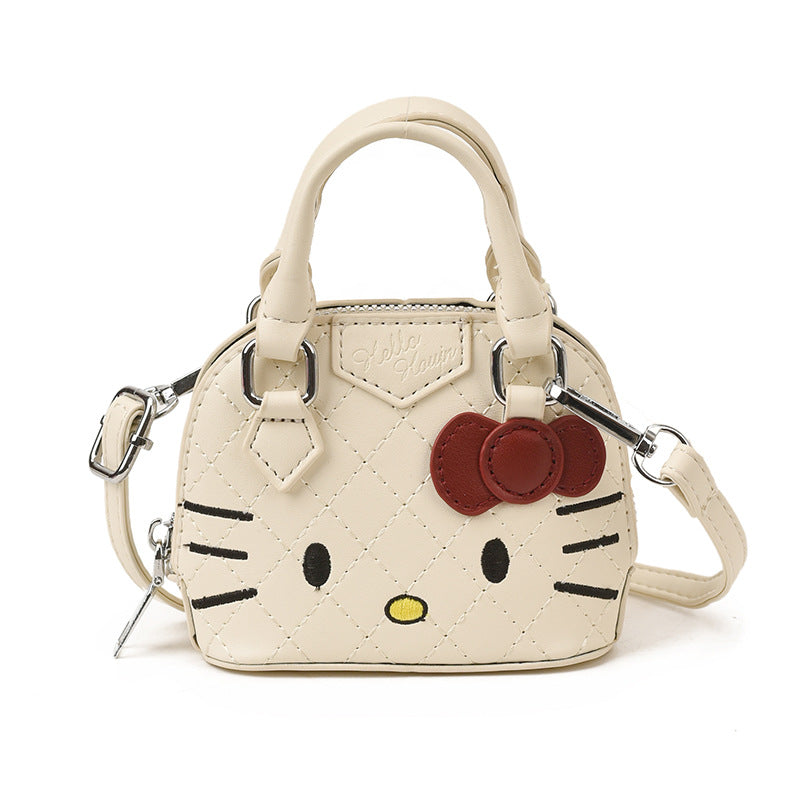 Children's Bag New Cartoon Cute Cat Mini Shell Bag Fashionable Girl Embroidery Thread Family Crossbody Bag Lipstick Bag