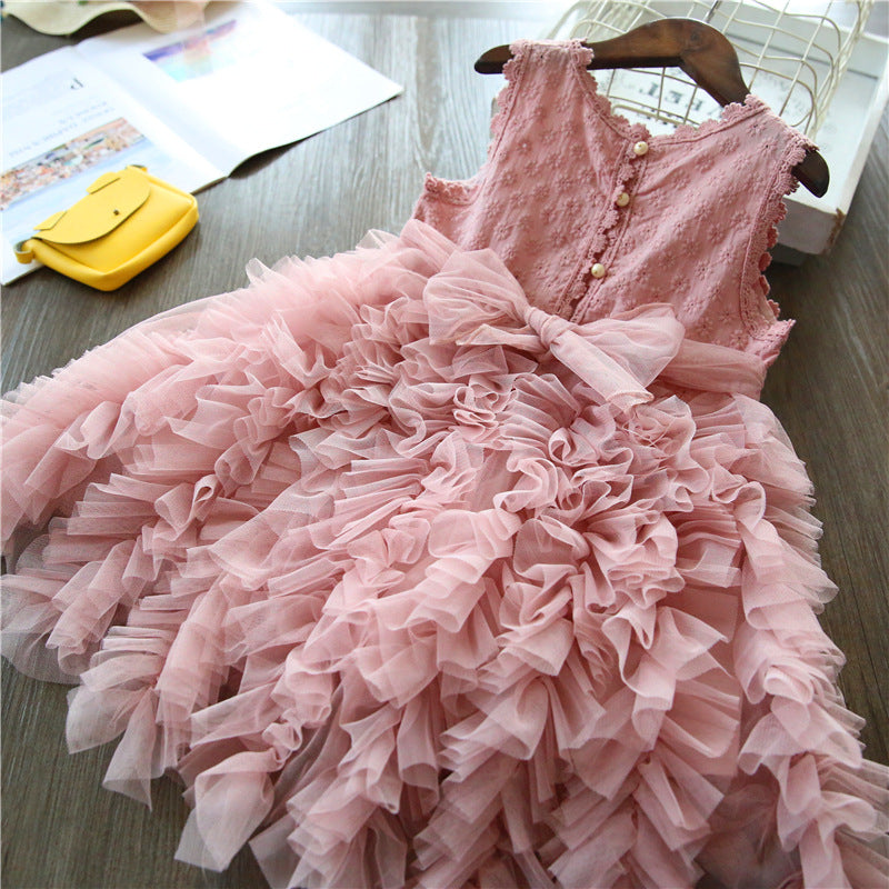 Princess Dress for Girls, Fluffy Tulle Summer 2026 New Style Cake Dress, Stylish Children's Baby Dress, Super Fairy-Like Tulle Dress