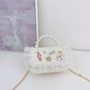 New Pearl Bow Little Fragrance Mini Girls Princess Pearl Handheld Crossbody Accessories Bags Wholesale