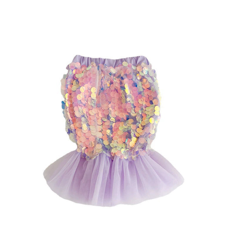 Children's Clothing Skirt Girls Baby Mermaid Princess Skirt 2026 Spring and Summer New Style Kidsren's Skirt Mesh Sequins