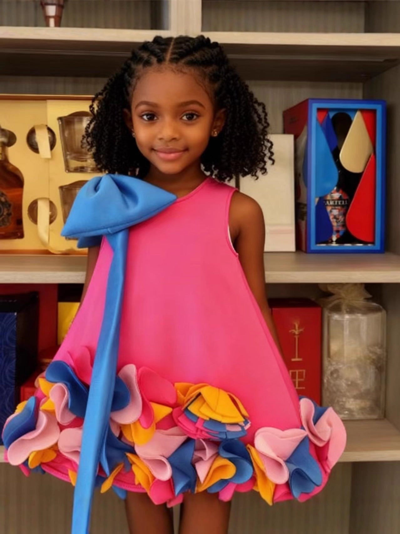Cross-Border Children's Dress Dopamine Vest Dress Bow Spring and Summer Birthday Dress Fashionable Sweet Girl