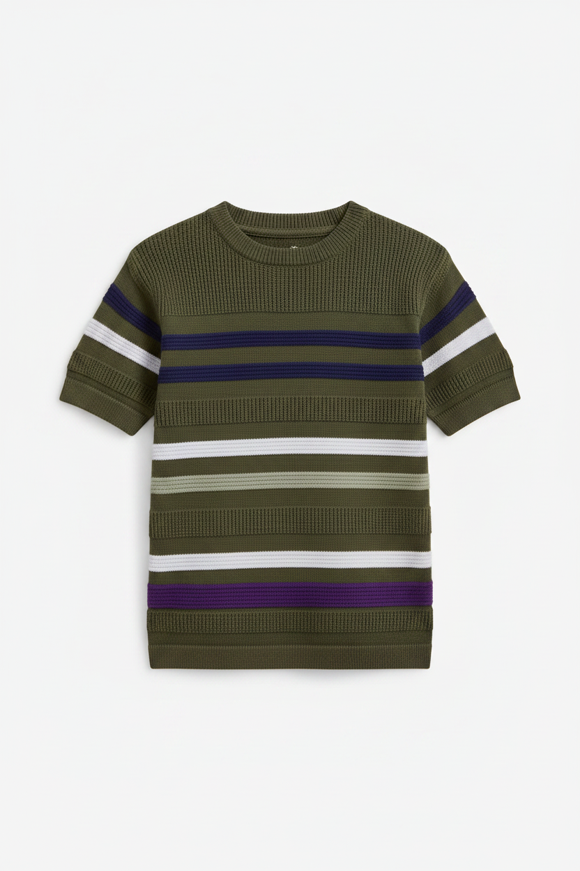 SMART STRIPD T SHIRT FOR BOYS