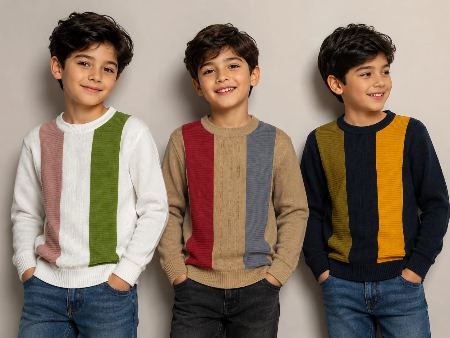 BOYS FULL SLEEVES VERTICAL WINTER TEE