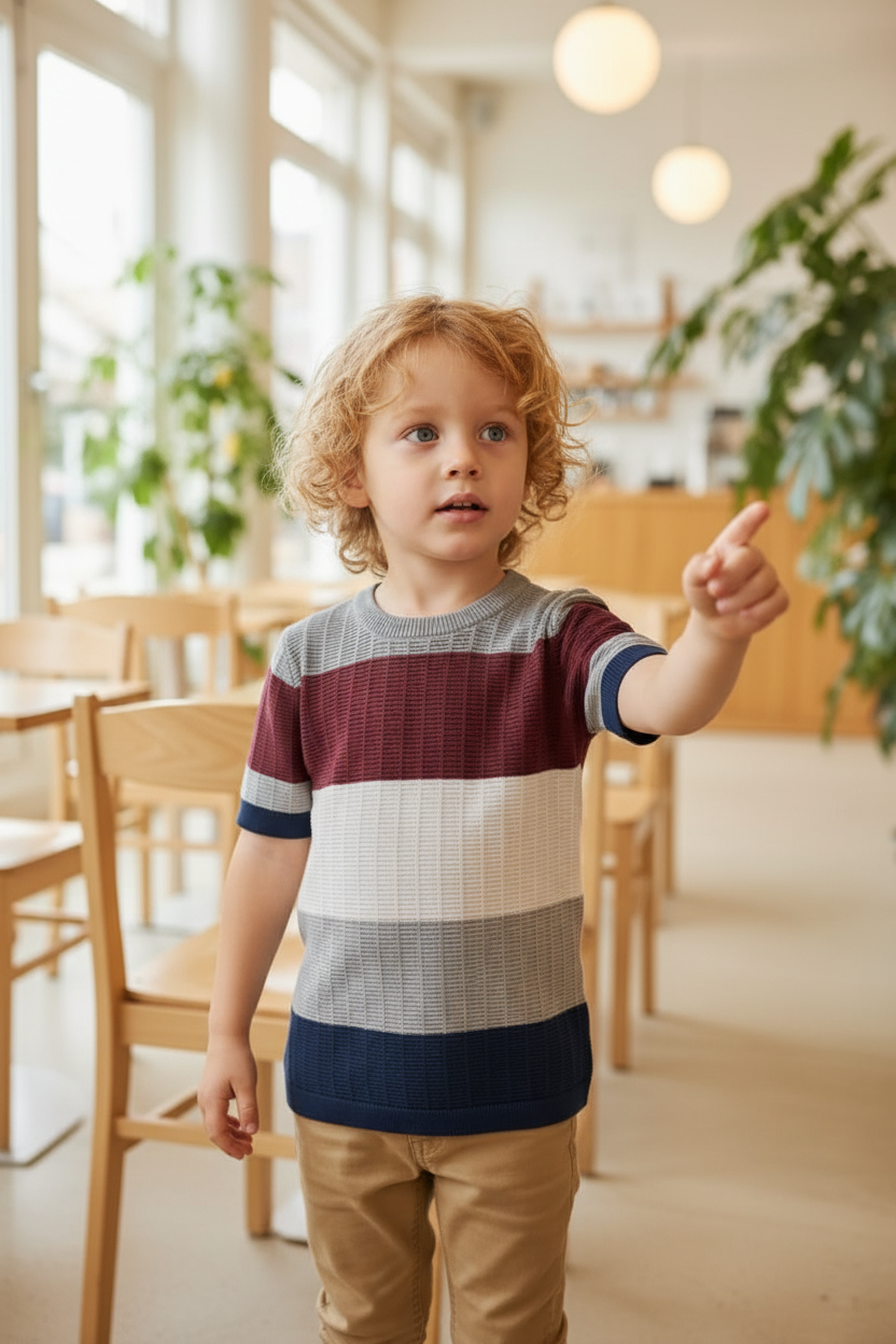 Boy 3 - Grey Burgundy