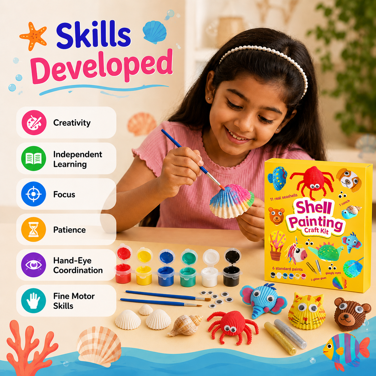 Sea Shell Painting Kit
