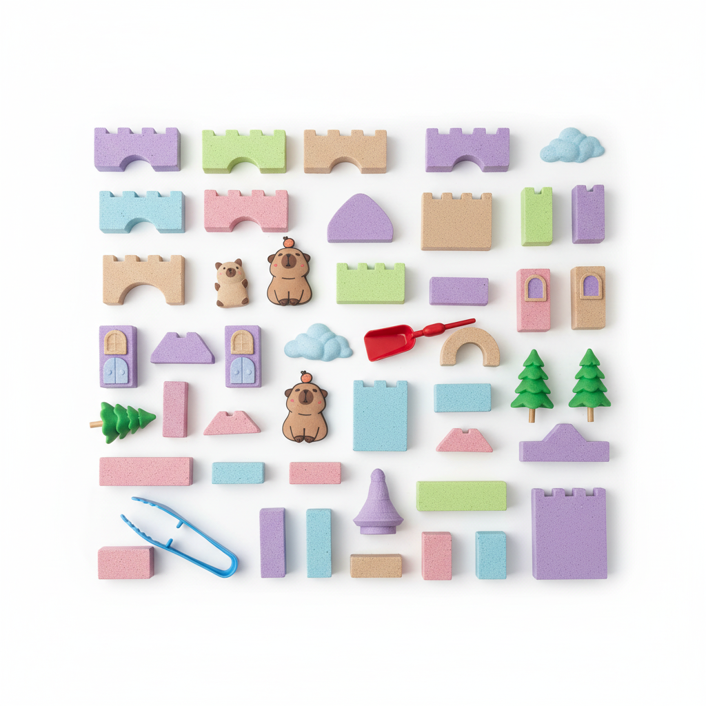 Flat lay of all pieces