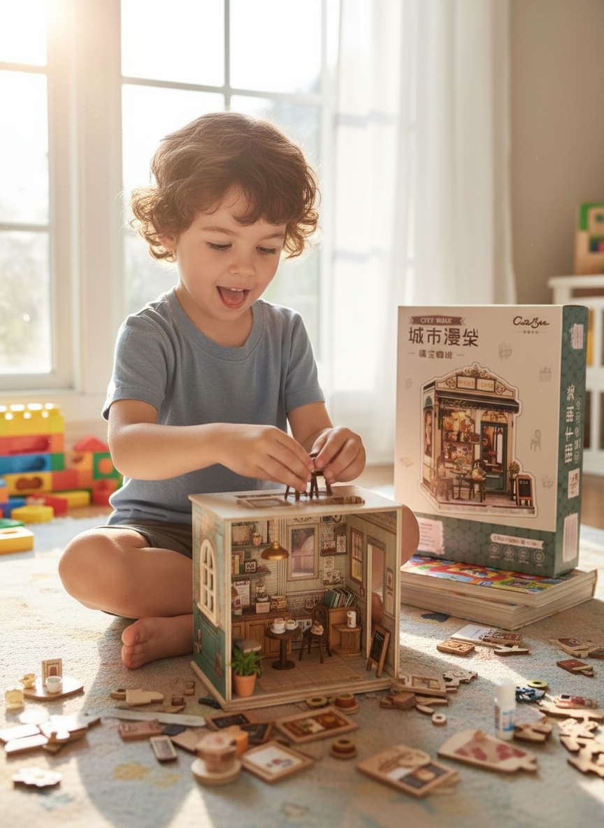 Dimorra Kids X Bella Ice Cream – Miniature DIY Shop Kit | LED Lights