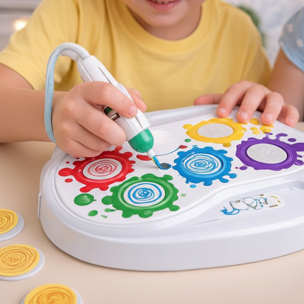Color Draw Gear Painting & Drawing Kit for Kids – Creative Art & Craft Toy with Gears and Paints