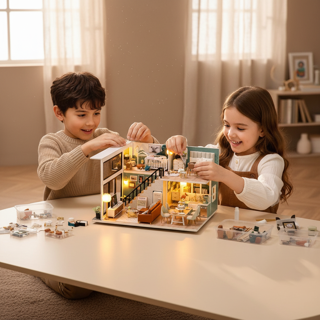 Handmade Miniature LED Dollhouse