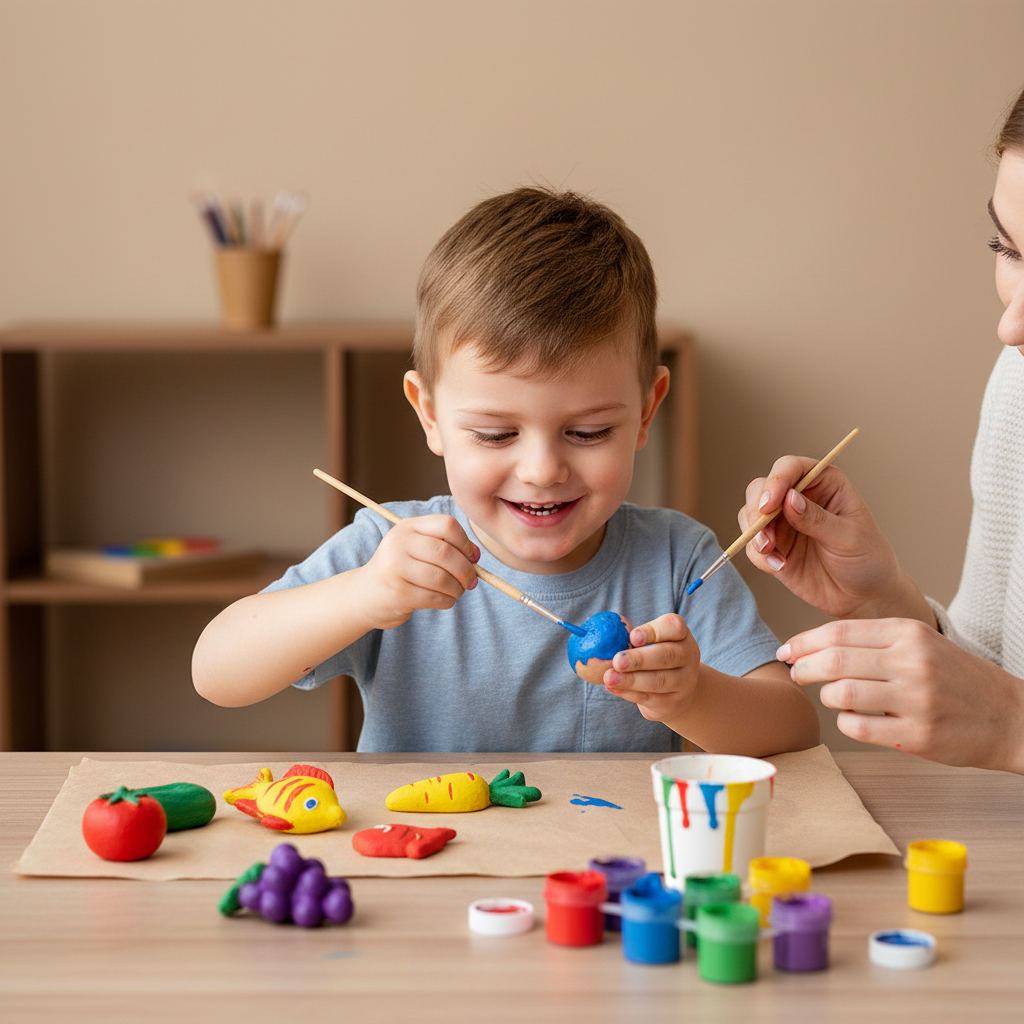DIY Mould & Paint Vegetable Art Kit for Kids