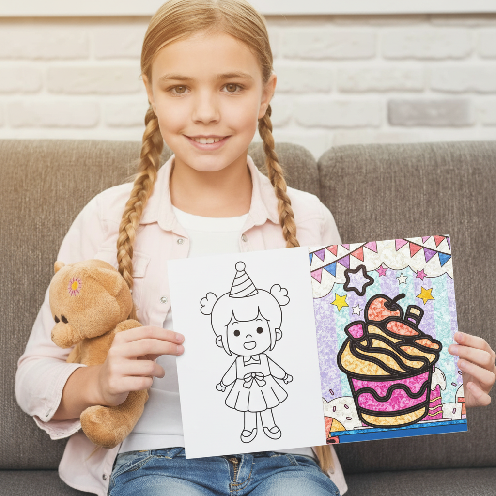 DIY Magic Foil Art & Coloring Craft Kit for Kids