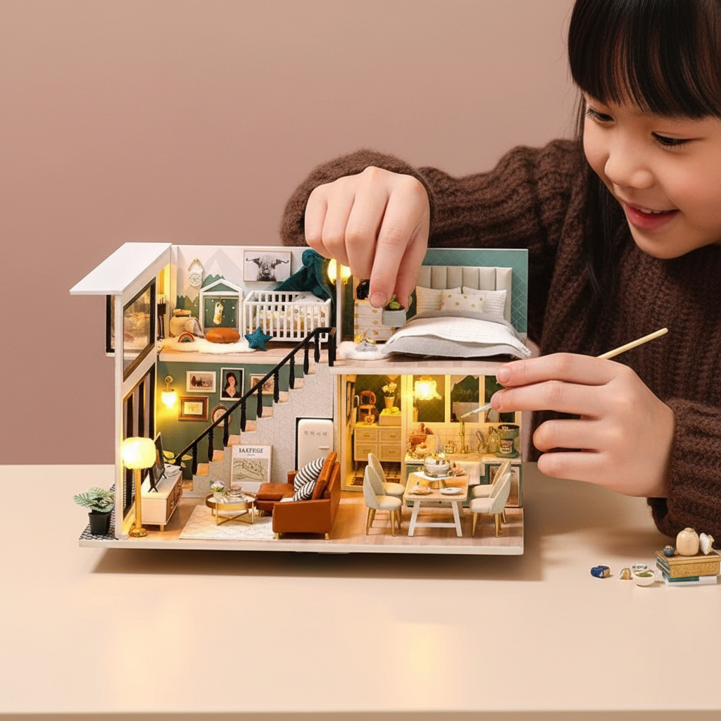 Handmade Miniature LED Dollhouse
