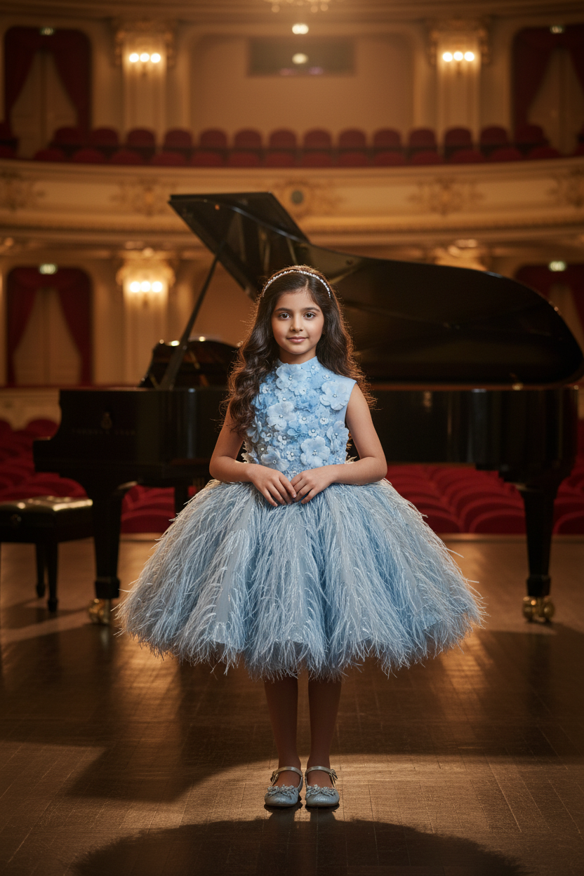 Indian Girl in Hepburn Princess Dress